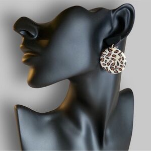 💌 Retro 80s Geometric Leopard Print Earrings